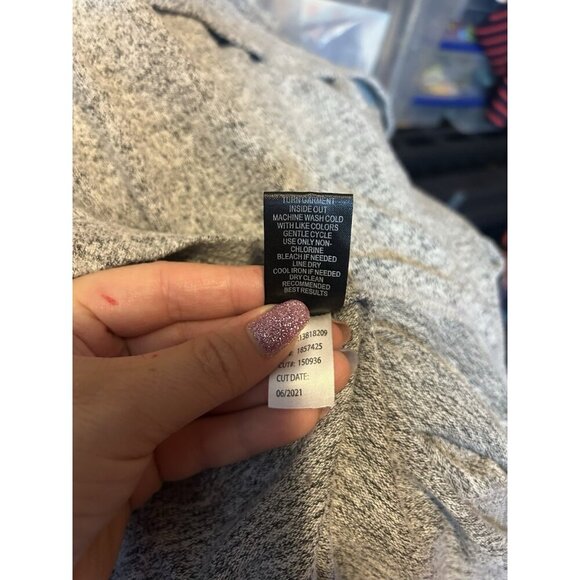 Torrid Super Soft Plush Cowl Neck Raglan Tunic Sweatshirt Pullover 1 (1X) Gray - Picture 10 of 10